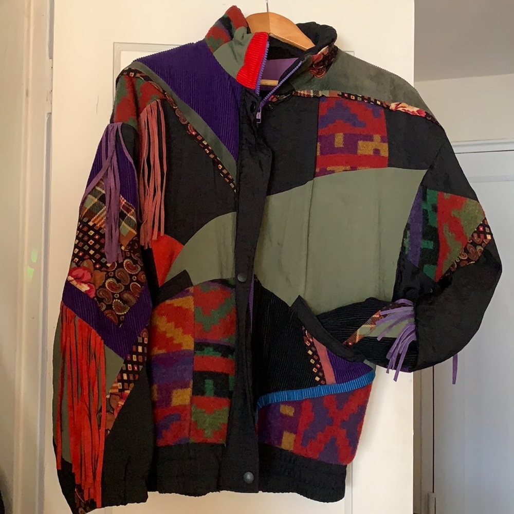 Vintage 80’s Unisex Colorblock Jacket 🌻